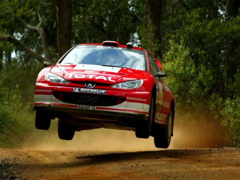 Fondo de pantalla Auto Racing WRC Peugeot 800x600