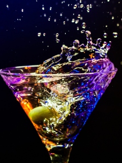 Martini With Olive wallpaper 240x320