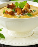 Sfondi Cream of Chanterelle Mushroom Soup 128x160