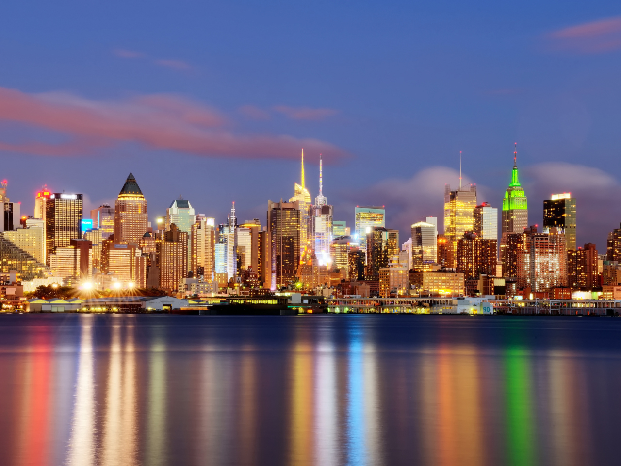 New York Night Scene wallpaper 1280x960