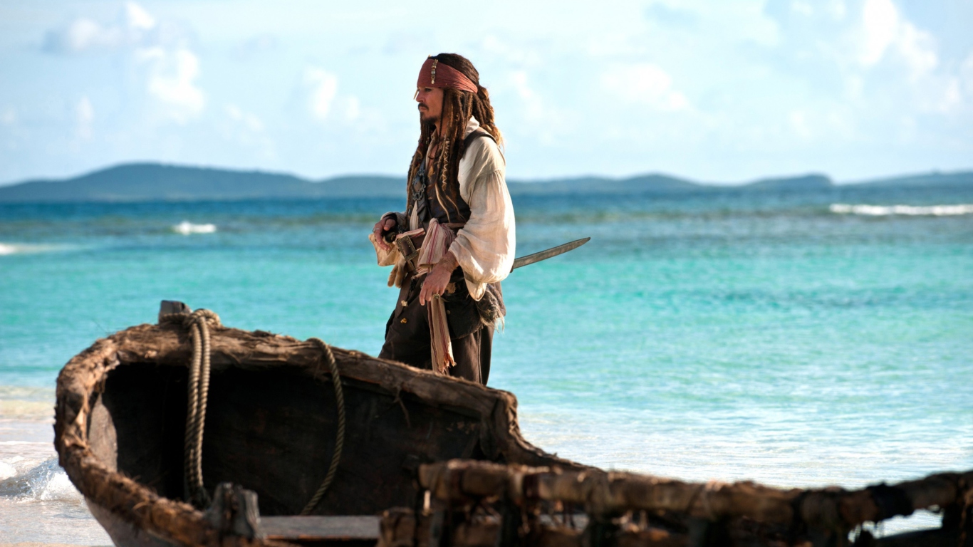 Fondo de pantalla Captain Jack Sparrow 1366x768