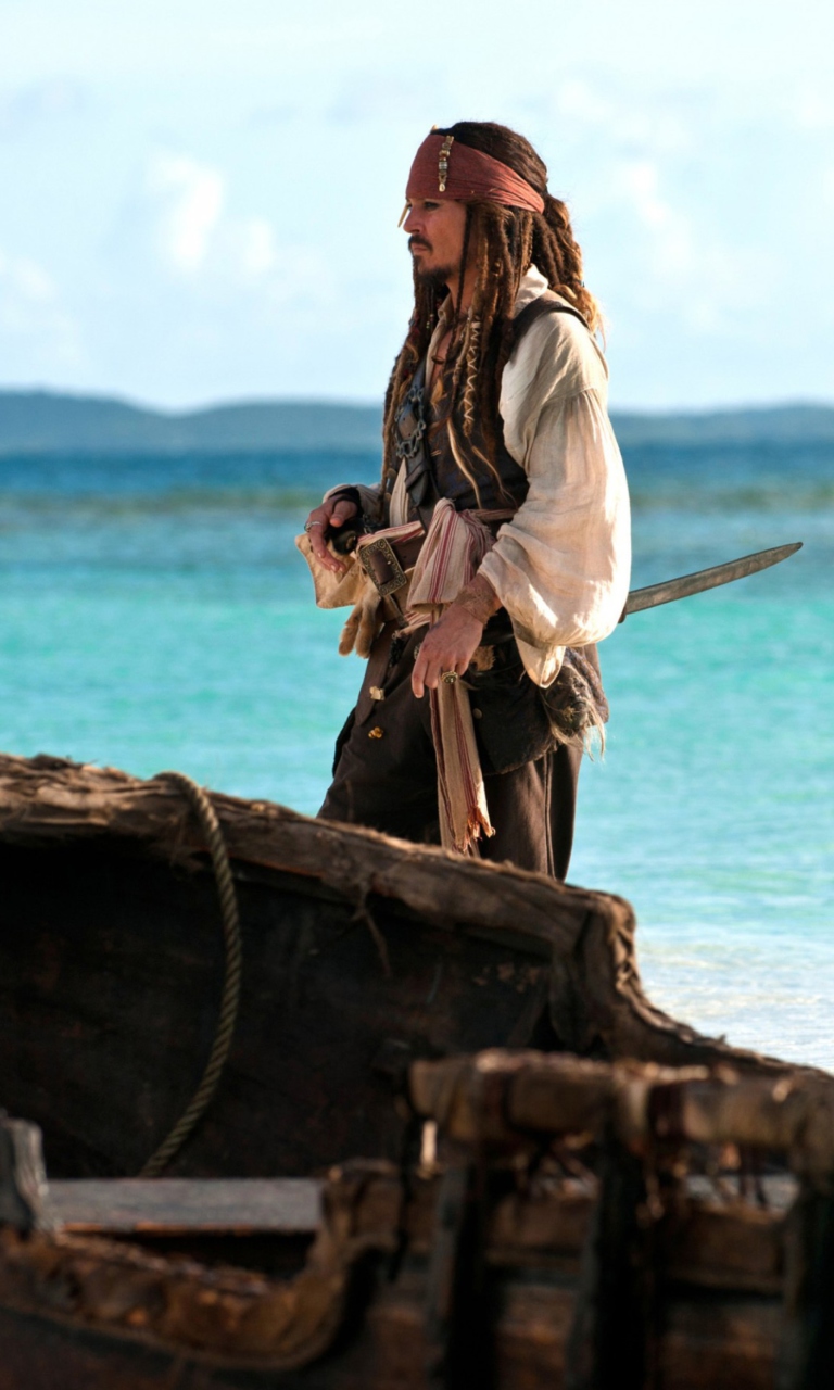 Fondo de pantalla Captain Jack Sparrow 768x1280