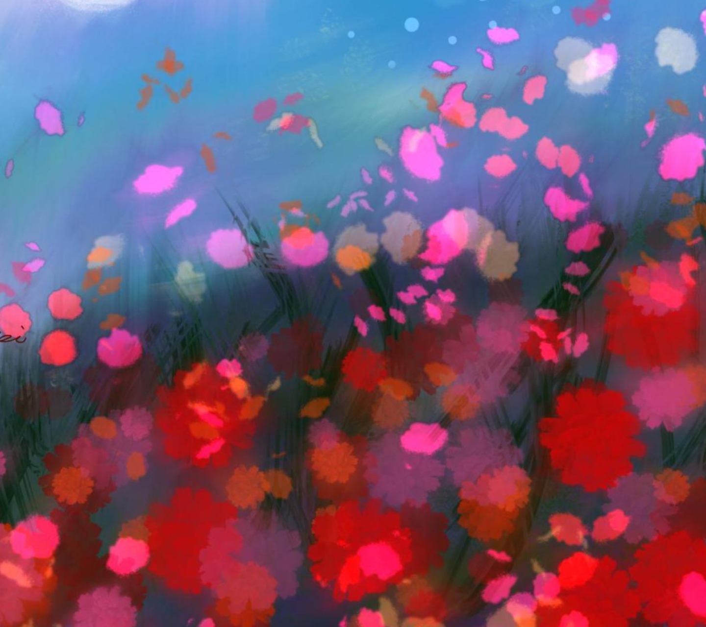 Flower Abstract Painting wallpaper 1440x1280