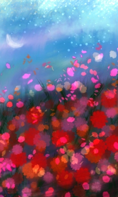 Flower Abstract Painting wallpaper 240x400