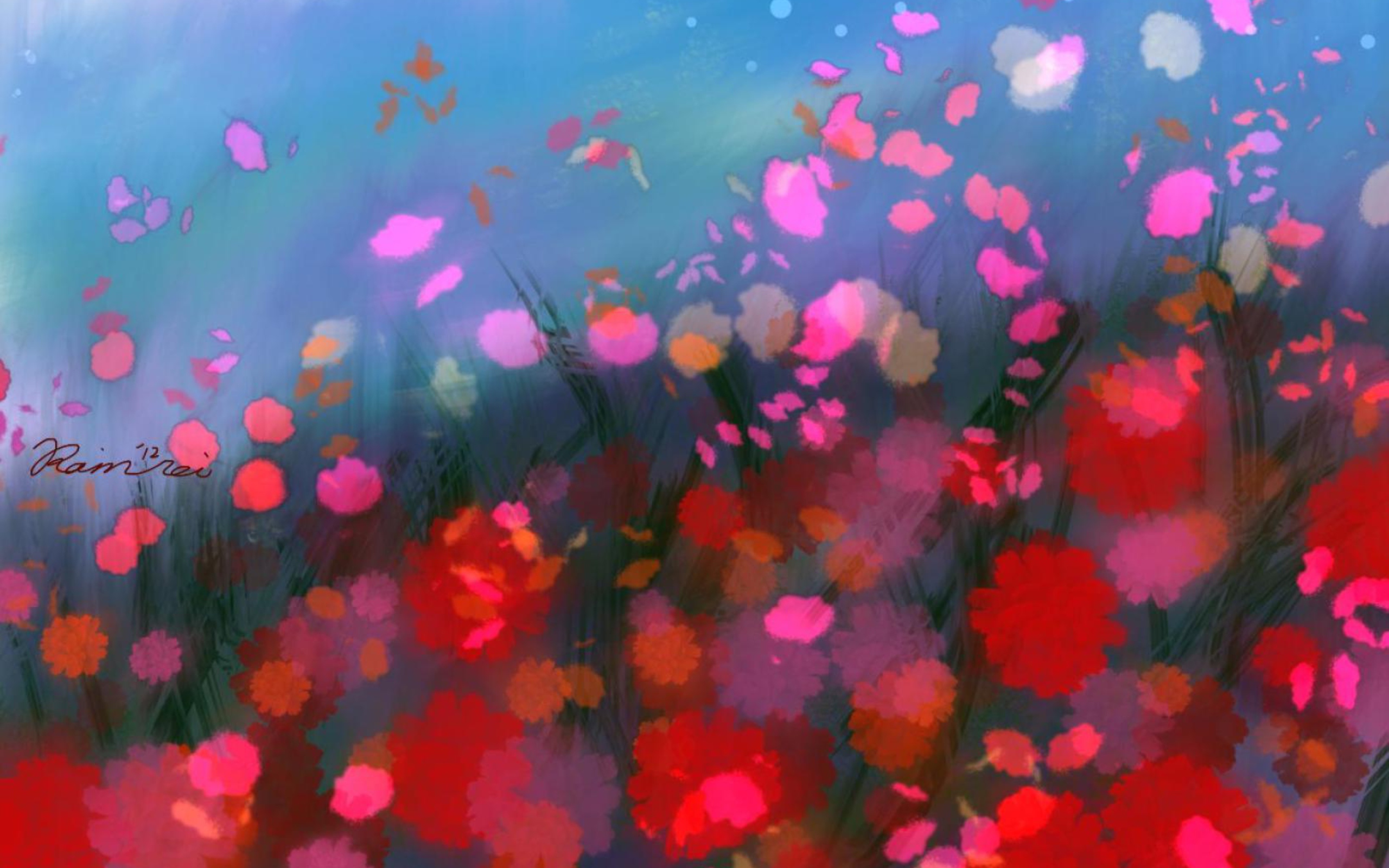 Das Flower Abstract Painting Wallpaper 2560x1600
