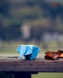 Das Blue Elephant Origami Wallpaper 128x160