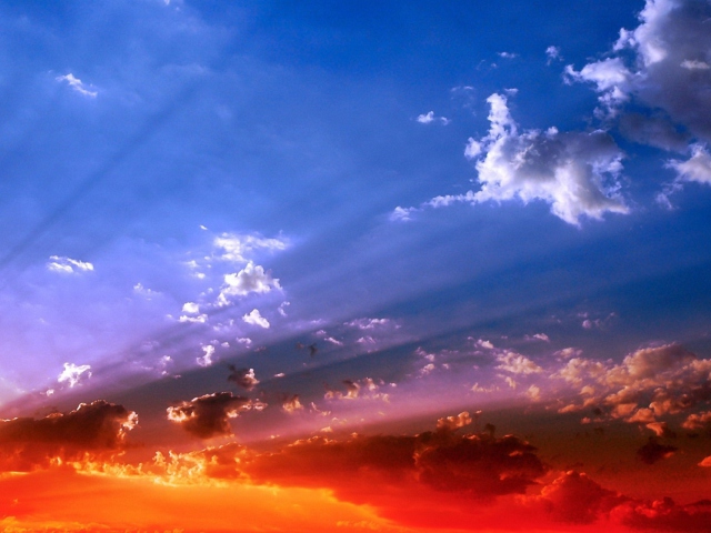 Fondo de pantalla Orange Sunset 640x480