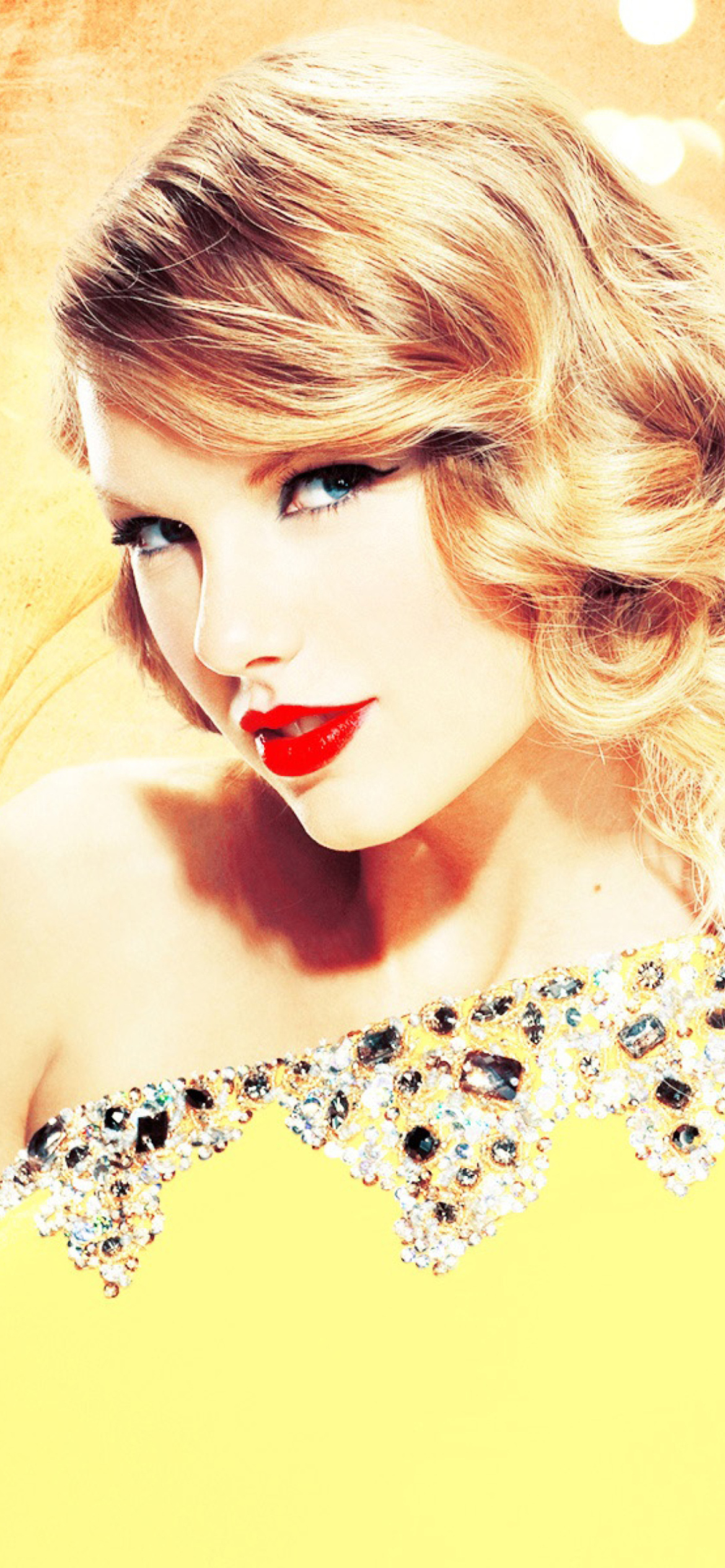 Das Taylor Swift In Sparkling Dress Wallpaper 1170x2532