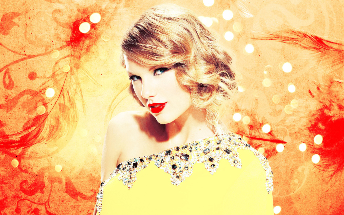 Das Taylor Swift In Sparkling Dress Wallpaper 1440x900