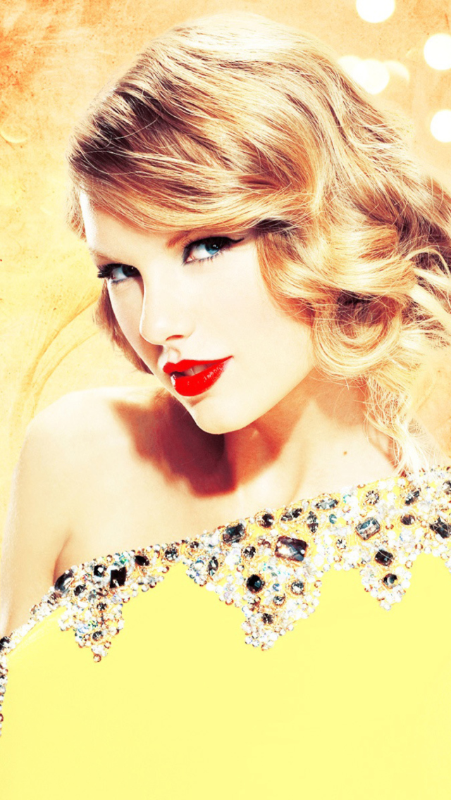 Taylor Swift In Sparkling Dress wallpaper 640x1136