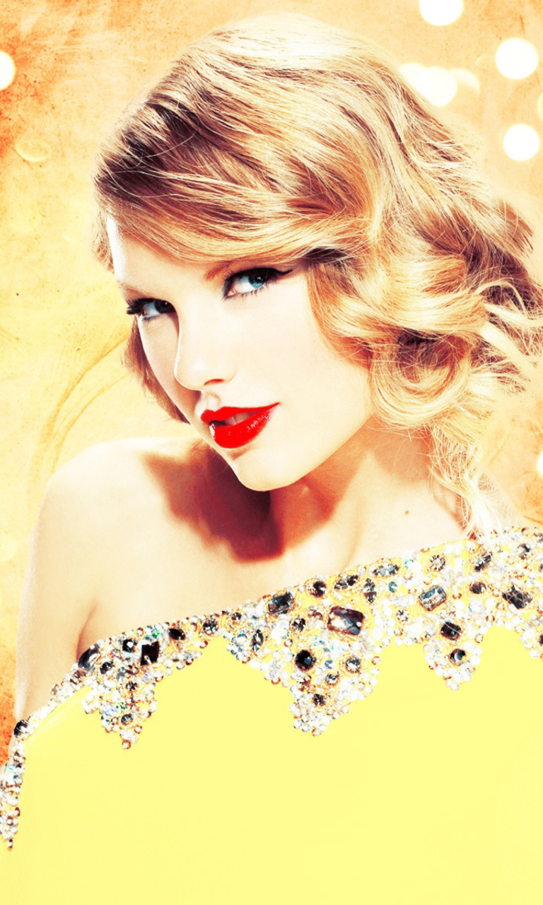 Sfondi Taylor Swift In Sparkling Dress 768x1280