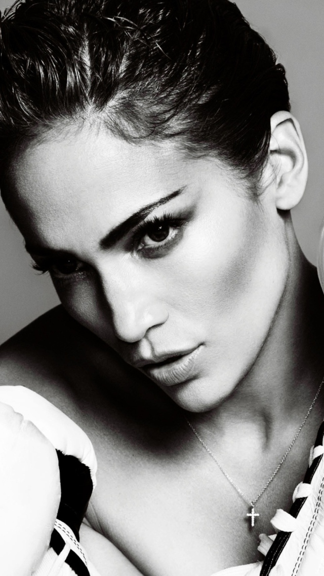 Fondo de pantalla Jennifer Lopez Boxing 640x1136