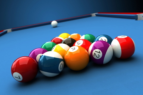Fondo de pantalla Billiard Pool Table 480x320