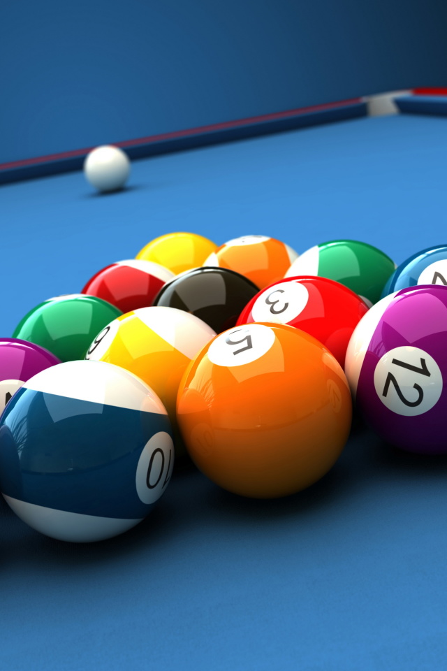 Fondo de pantalla Billiard Pool Table 640x960