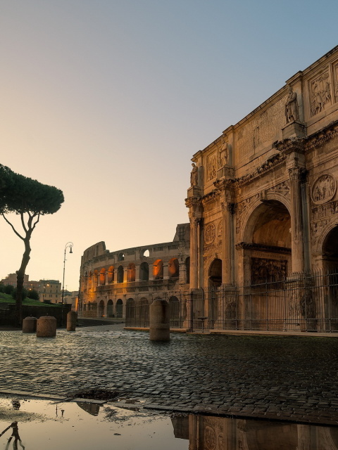 Fondo de pantalla Colosseum ancient architecture 480x640