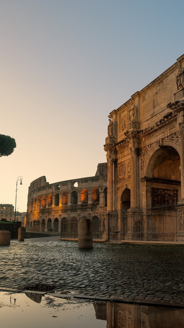 Fondo de pantalla Colosseum ancient architecture 640x1136
