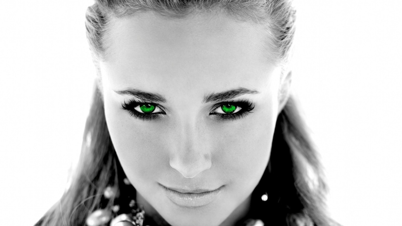 Screenshot №1 pro téma Girl With Green Eyes 1280x720