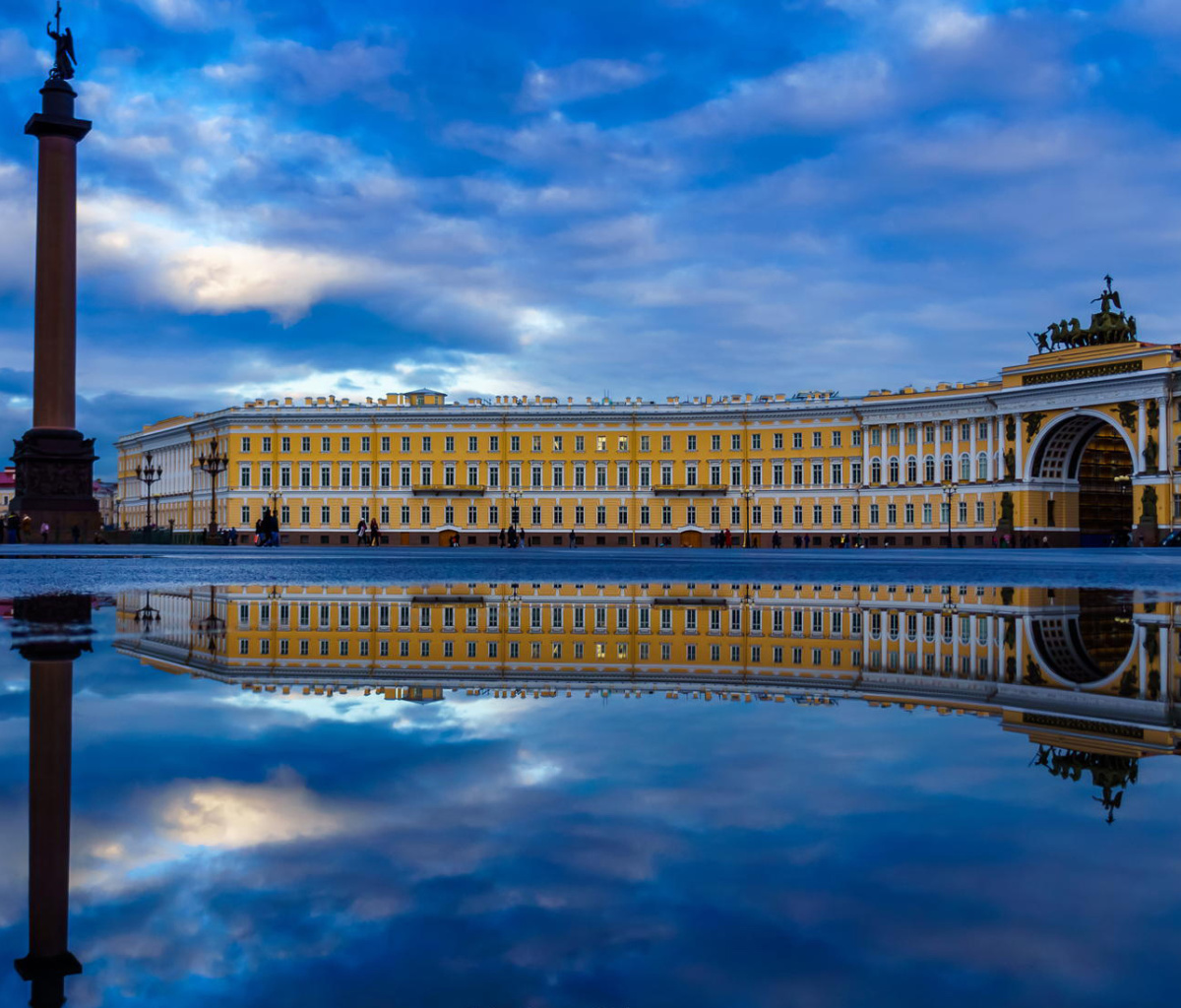 Обои Saint Petersburg, Winter Palace, Alexander Column 1200x1024