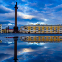 Das Saint Petersburg, Winter Palace, Alexander Column Wallpaper 208x208