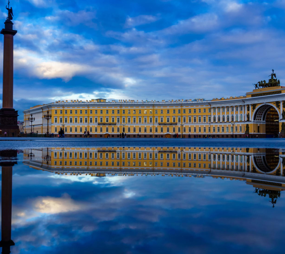 Das Saint Petersburg, Winter Palace, Alexander Column Wallpaper 960x854