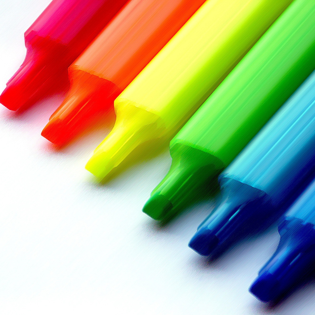 Das Colorful Pens Wallpaper 1024x1024