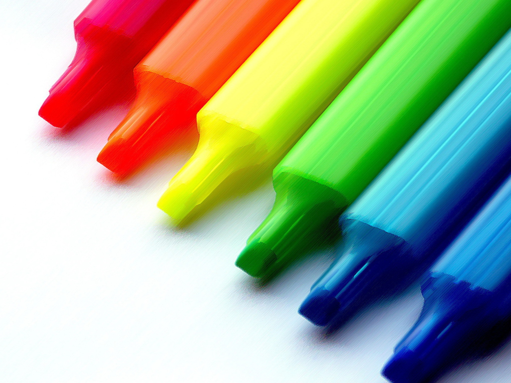 Das Colorful Pens Wallpaper 1024x768