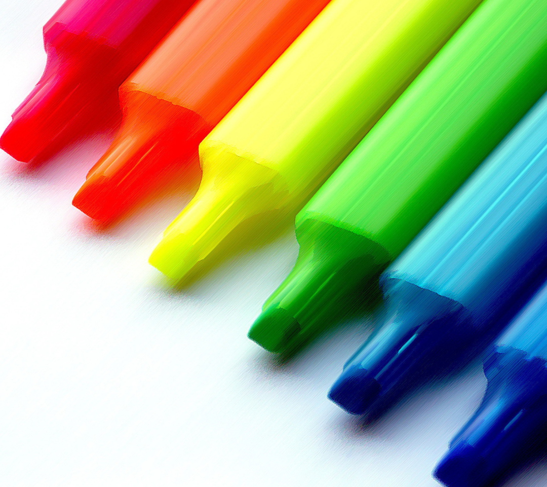 Das Colorful Pens Wallpaper 1080x960