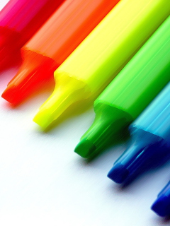 Das Colorful Pens Wallpaper 240x320