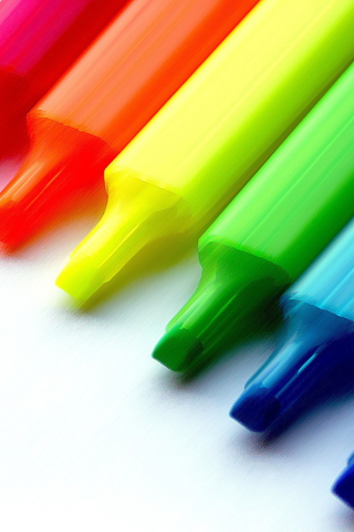 Das Colorful Pens Wallpaper 320x480