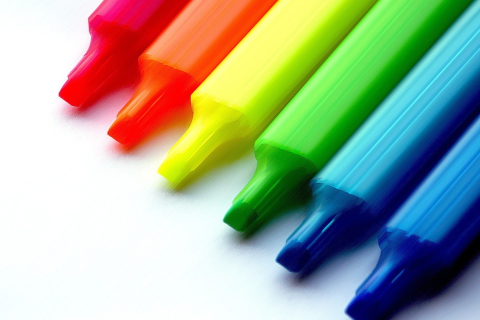 Colorful Pens wallpaper 480x320