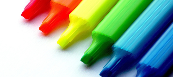 Das Colorful Pens Wallpaper 720x320