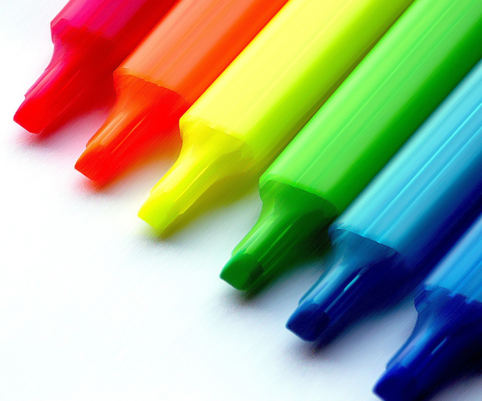 Das Colorful Pens Wallpaper 960x800