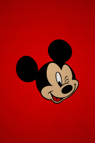 Das Mickey Red Wallpaper 320x480