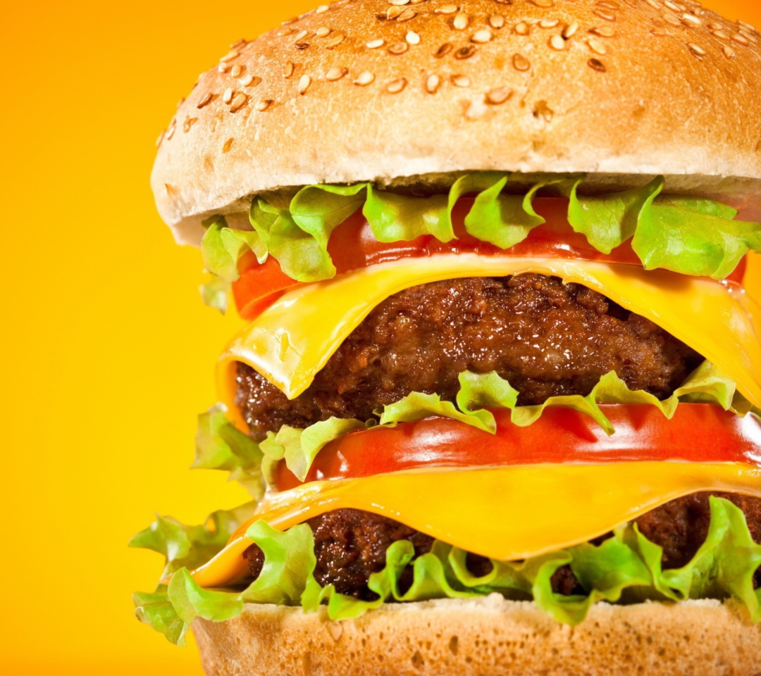 Fondo de pantalla Double Cheeseburger 1080x960