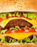 Fondo de pantalla Double Cheeseburger 128x160