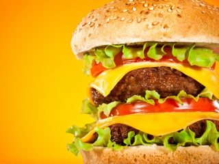 Double Cheeseburger wallpaper 320x240