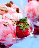 Das Strawberry Ice Cream Wallpaper 128x160