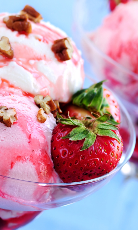 Sfondi Strawberry Ice Cream 480x800