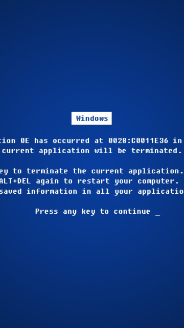 Error Microsoft wallpaper 360x640