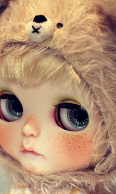 Cute Doll With Freckles wallpaper 240x400