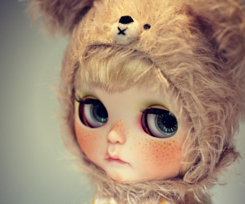 Das Cute Doll With Freckles Wallpaper 480x400