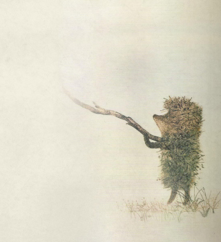 Hedgehog In Fog Russian Cartoon - Obrázkek zdarma pro 128x128