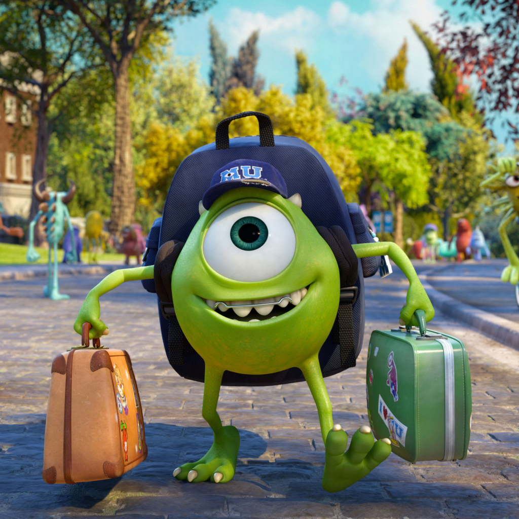 Fondo de pantalla Monsters Uiversity Disney Pixar 1024x1024