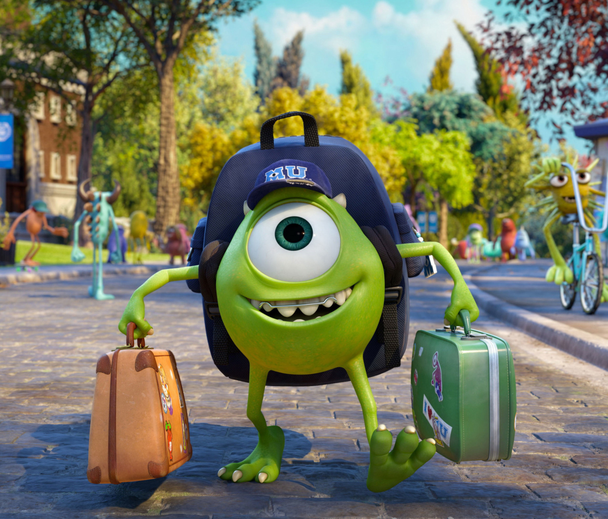 Обои Monsters Uiversity Disney Pixar 1200x1024