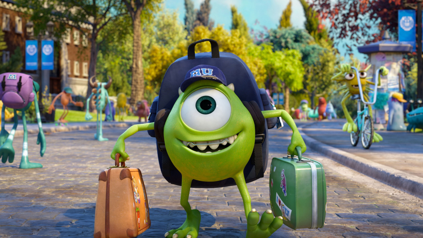 Sfondi Monsters Uiversity Disney Pixar 1366x768