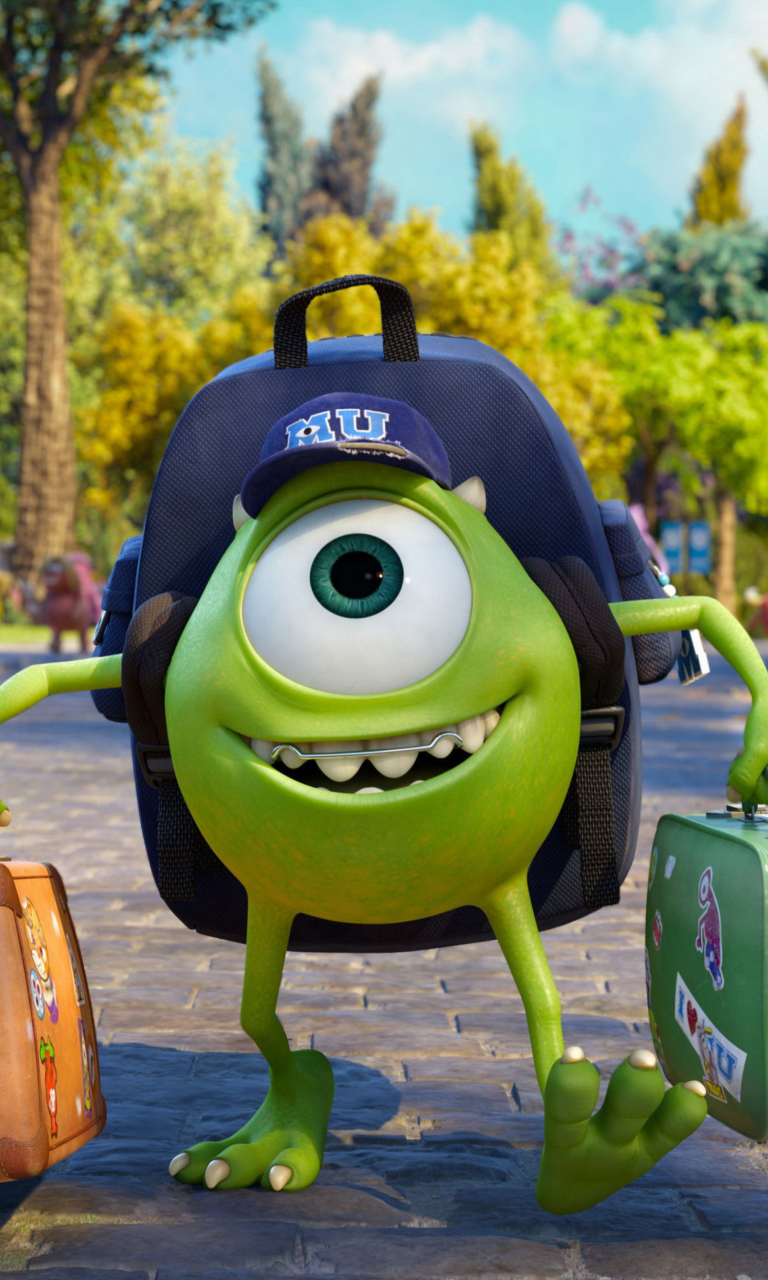 Обои Monsters Uiversity Disney Pixar 768x1280
