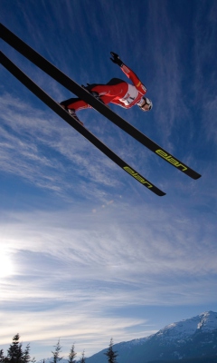 Skiing Jump wallpaper 240x400