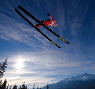 Skiing Jump Wallpaper for iPad 3