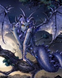 Vamp Devil Dragongirl wallpaper 128x160