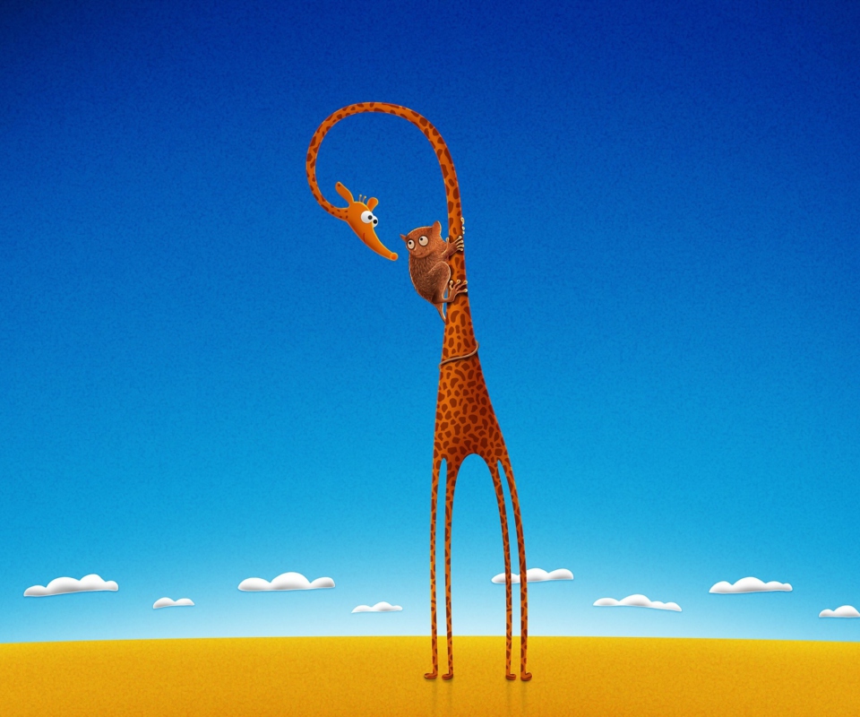 Screenshot №1 pro téma Funny Giraffe With Friend 960x800